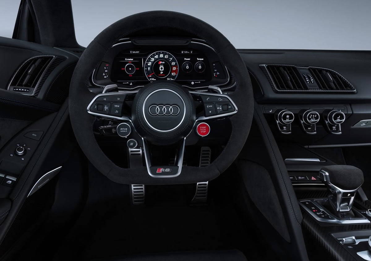 Makyajlı 2019 Yeni Audi R8 Coupe Kokpiti
