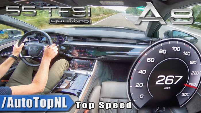 Yeni Audi A8 (55 TFSI)’in Otoban’da 0-267 km/s Hızlanması
