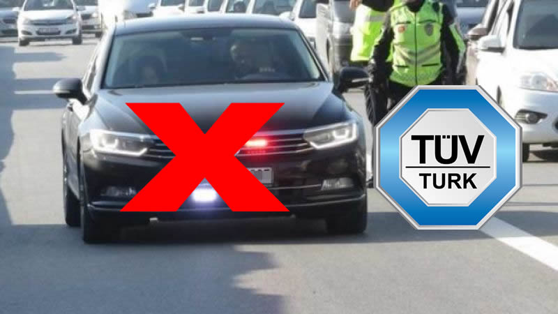 İzinsiz “Çakar” Kullananlar Muayeneden Geçemeyecek