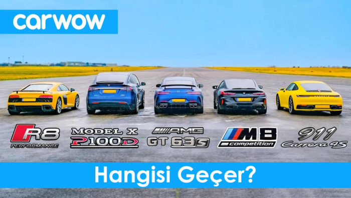 Hangisi Geçer? BMW M8 – Audi R8 – Mercedes-AMG GT 63 S – Porsche 911 – Tesla Model X