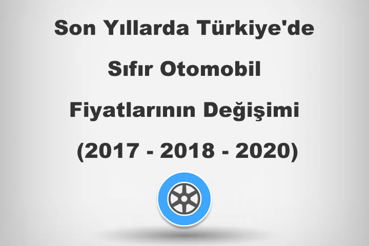 Türkiye'de Sıfır Otomobil Fiyatlarının Değişimi 2020