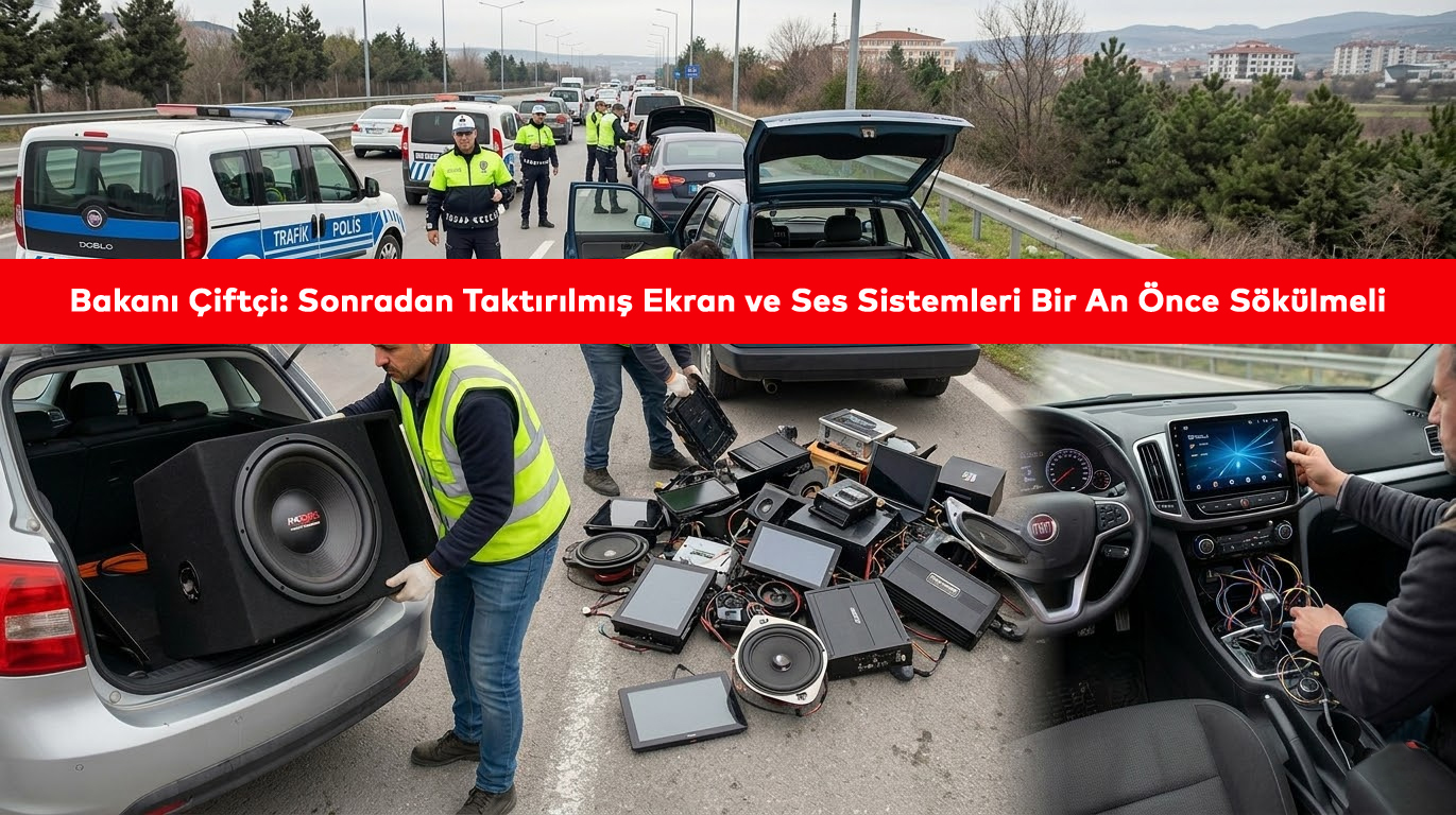 Bakanı Çiftçi: Sonradan Taktırılmış Ekran ve Ses Sistemleri Bir An Önce Sökülmeli