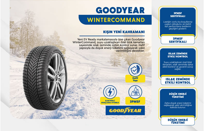 Goodyear Winter Command 225 50 R17 Kış Lastiği