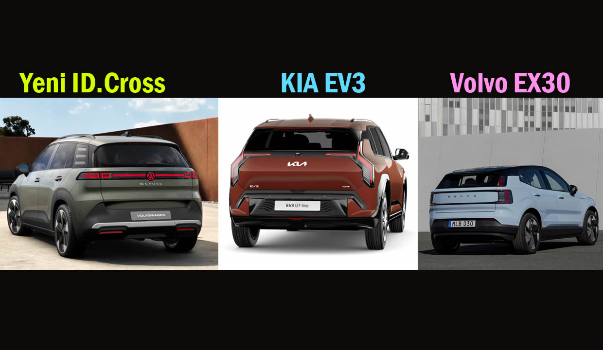 Yeni Volkswagen ID.Cross vs Kia EV3 vs Volvo EX30