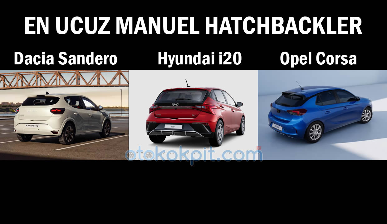 2027 Dacia Sandero Manuel vs Hyundai i20 vs Opel Corsa Teknik Karşılaştırması