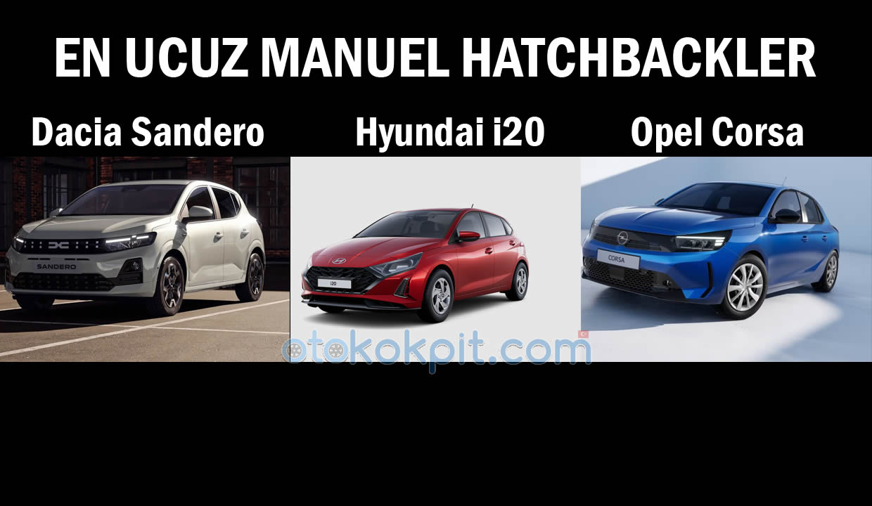 2027 Dacia Sandero Manuel vs Hyundai i20 vs Opel Corsa Karşılaştırması