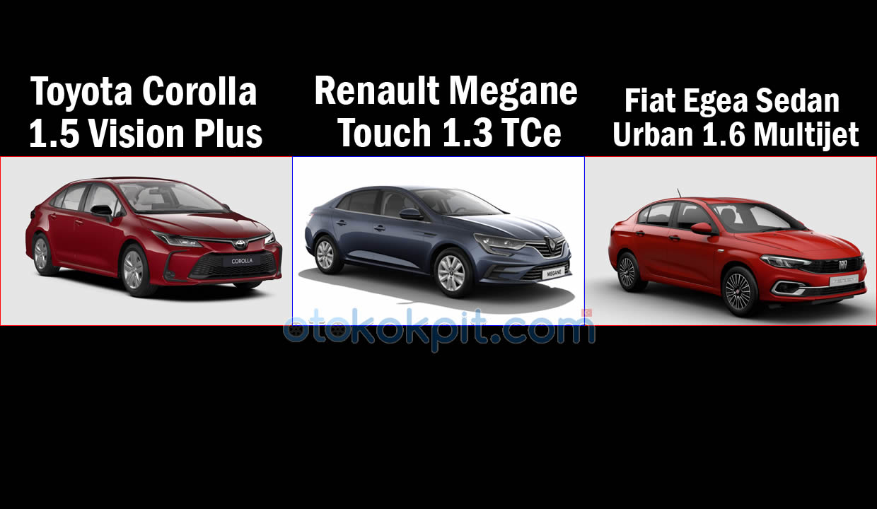 2026 Toyota Corolla vs Renault Megane vs Fiat Egea DCT Karşılaştırması
