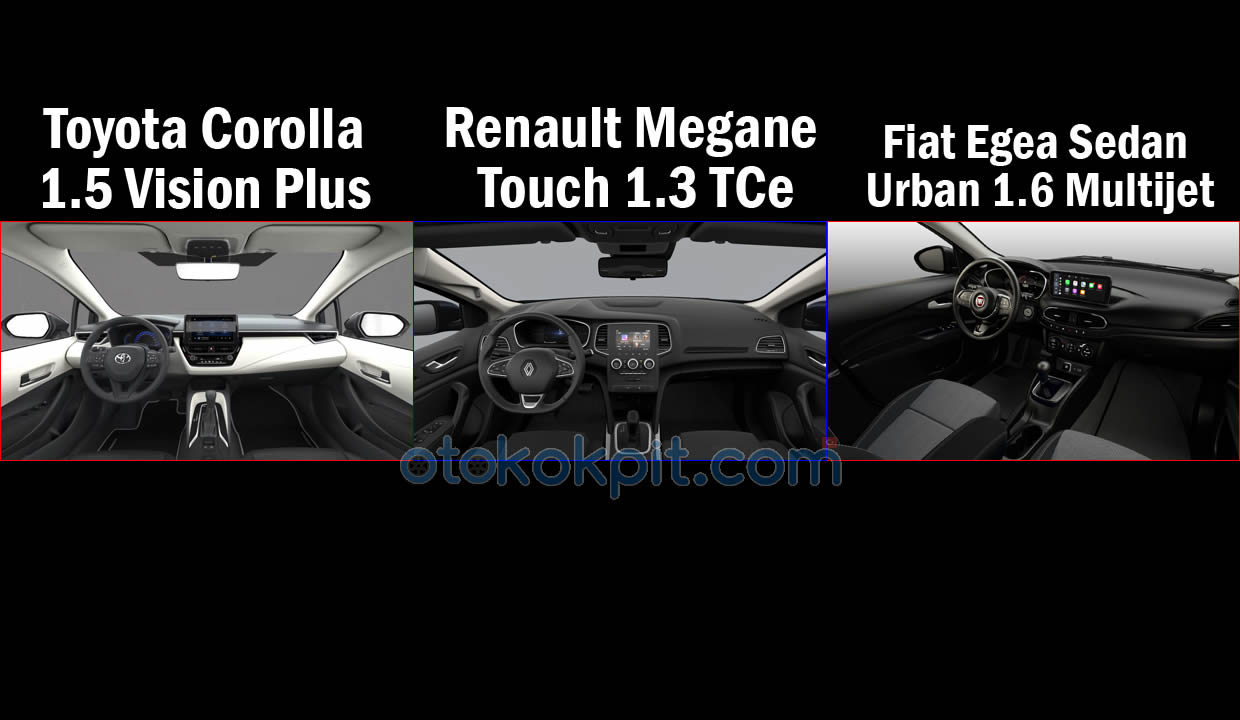 Toyota Corolla vs Renault Megane vs Fiat Egea DCT Karşılaştırması
