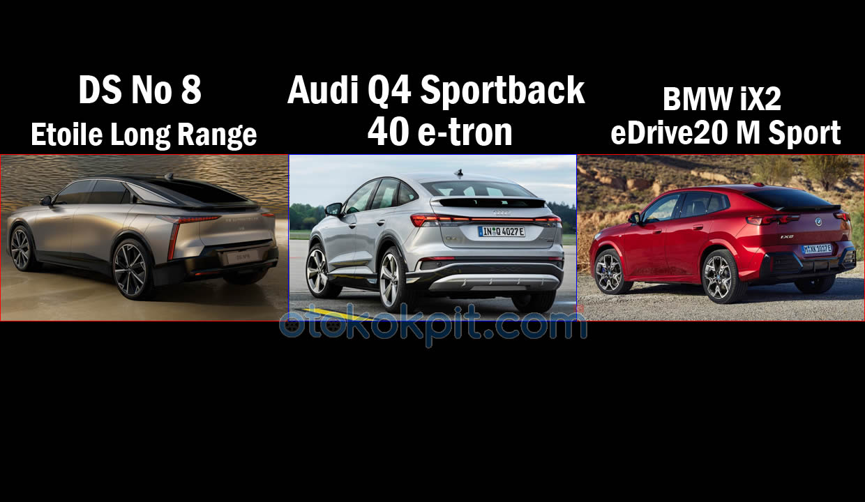 Yeni DS No 8 vs Audi Q4 Sportback vs BMW iX2 Teknik Karşılaştırması