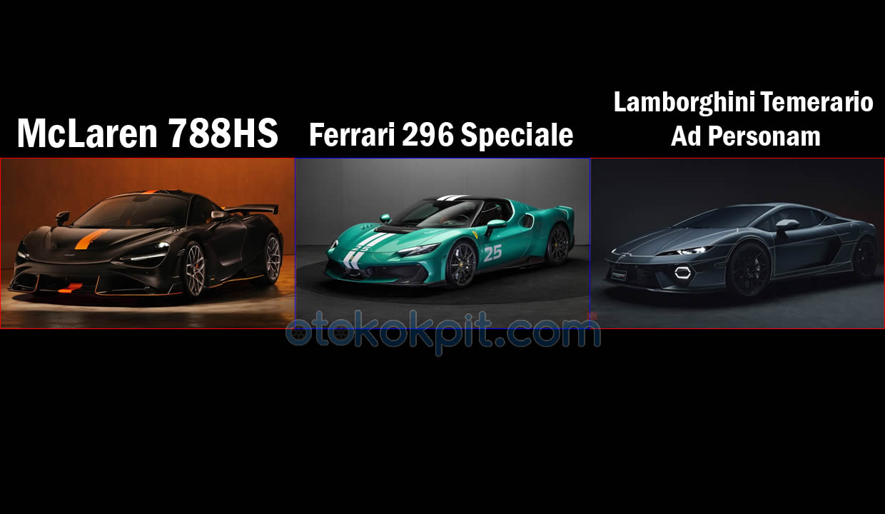 Yeni McLaren 788HS vs Ferrari 296 Speciale vs Lamborghini Temerario Ad Personam Karşılaştırması