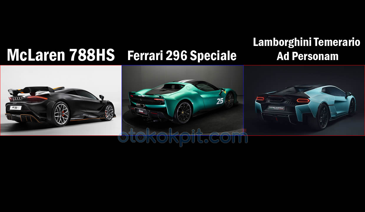 Yeni McLaren 788HS vs Ferrari 296 Speciale vs Lamborghini Temerario Ad Personam