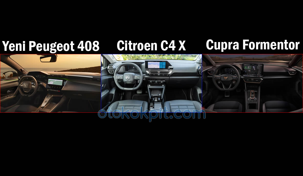 Yeni Peugeot 408 vs Citroen C4 X vs Cupra Formentor 