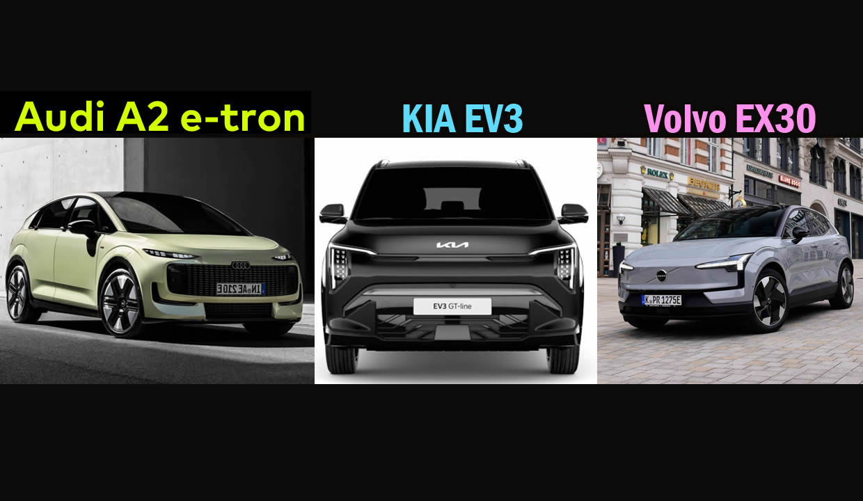 Audi A2 e-tron vs Kia EV3 vs Volvo EX30 Karşılaştırması