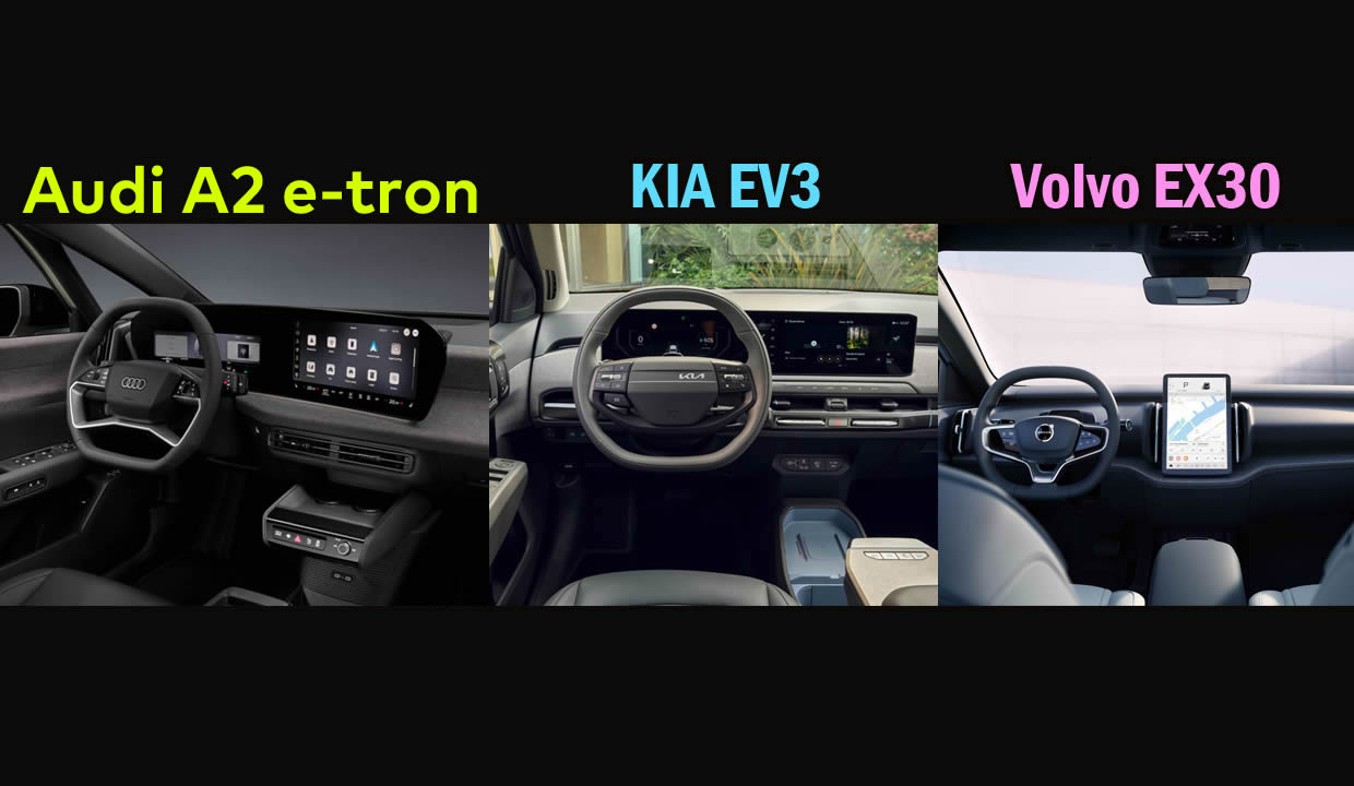 Audi A2 e-tron vs Kia EV3 vs Volvo EX30