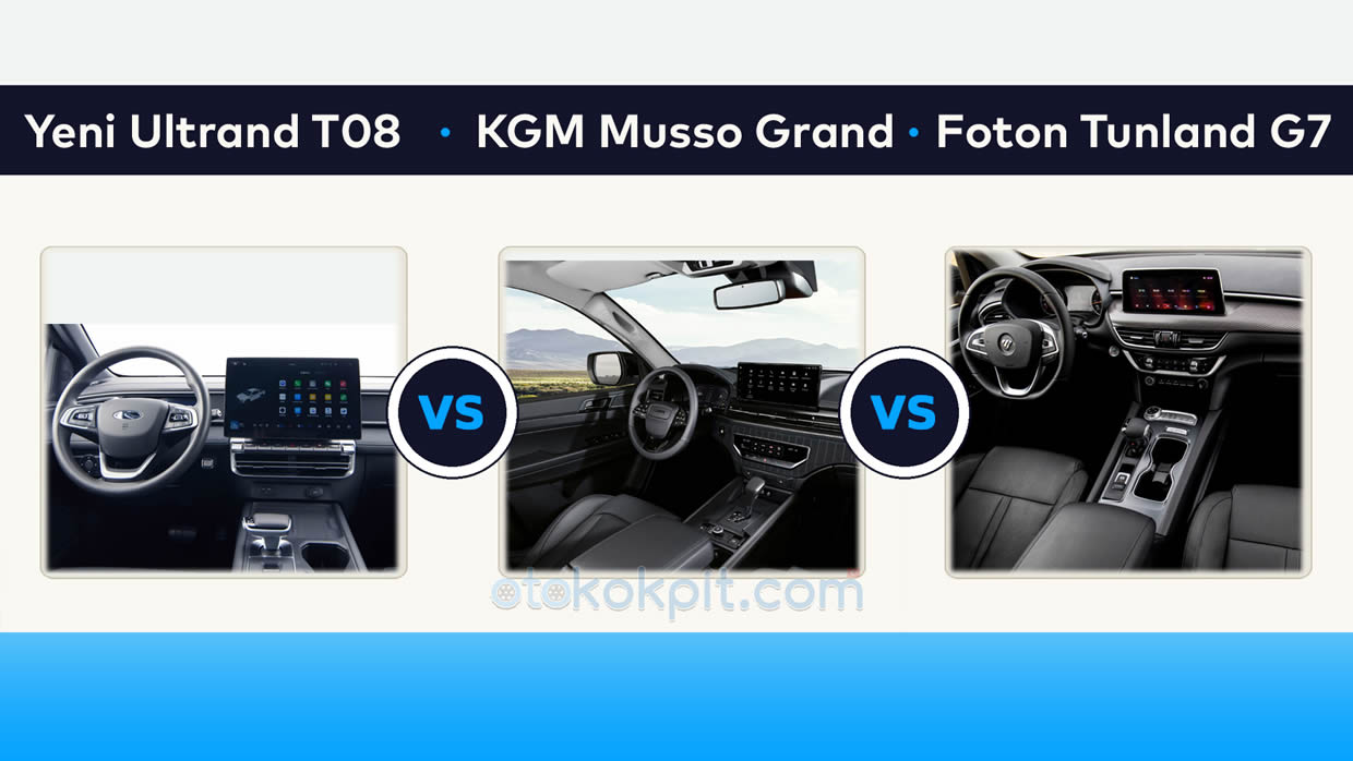 Yeni Ultrand T08 vs Yeni KGM Musso Grand vs Foton Tunland G7 