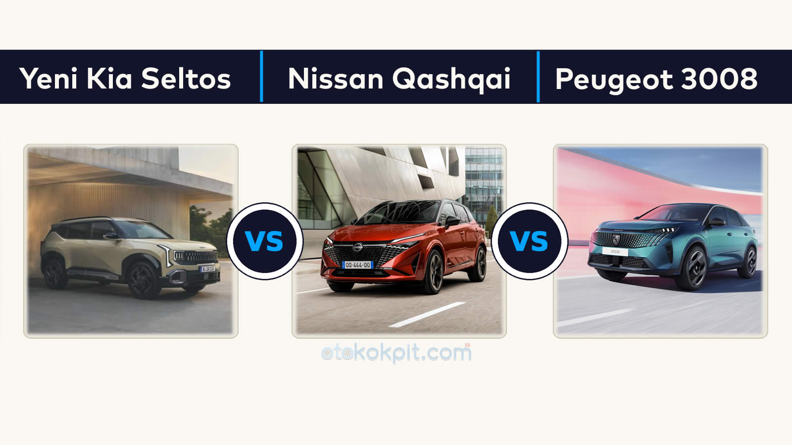 Yeni Kia Seltos vs Nissan Qashqai vs Peugeot 3008 Karşılaştırması