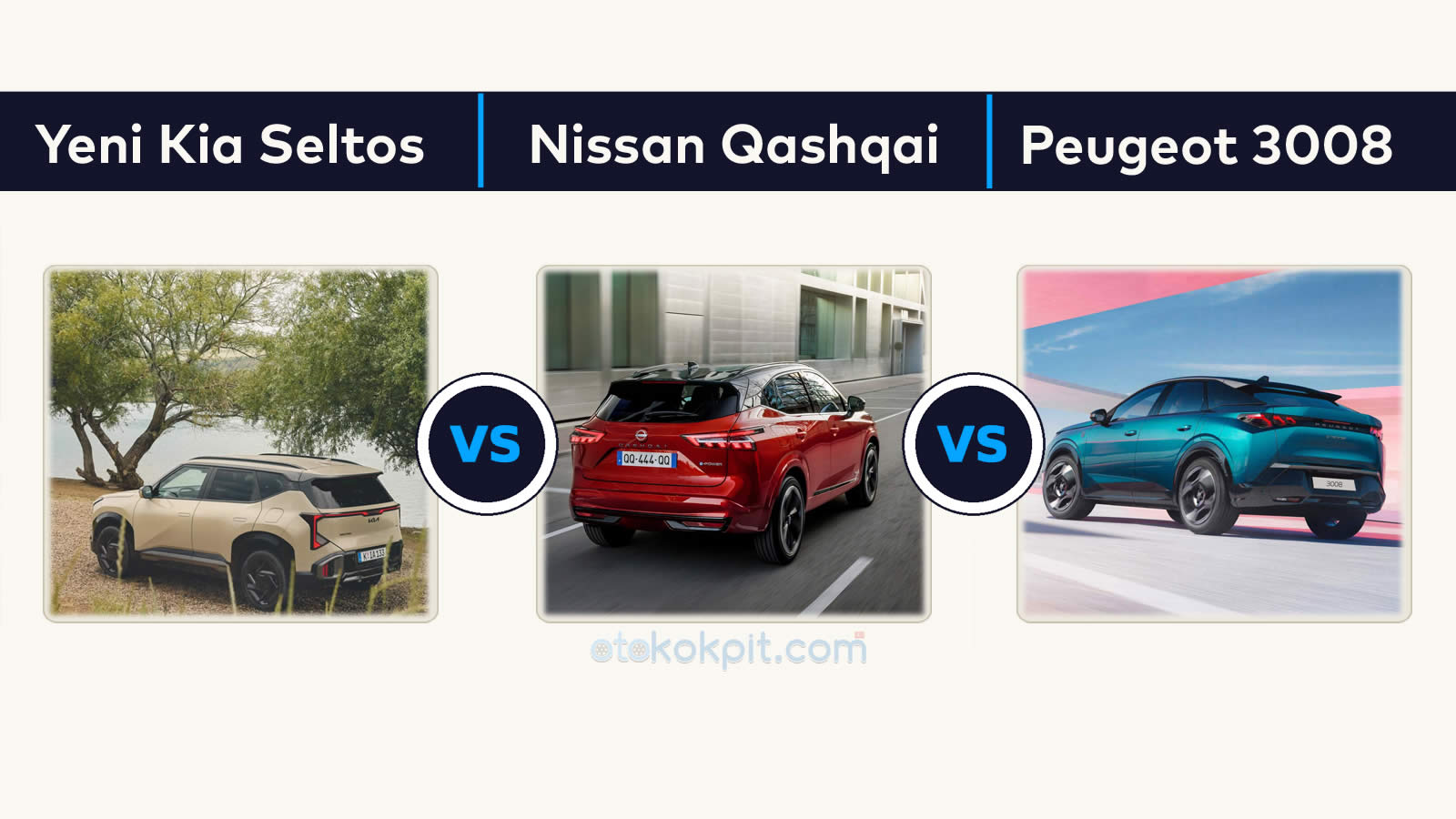 Yeni Kia Seltos vs Nissan Qashqai vs Peugeot 3008 