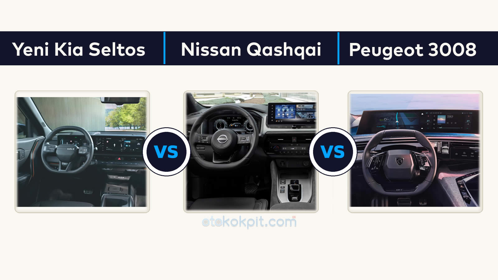 Yeni Kia Seltos vs Nissan Qashqai vs Peugeot 3008 